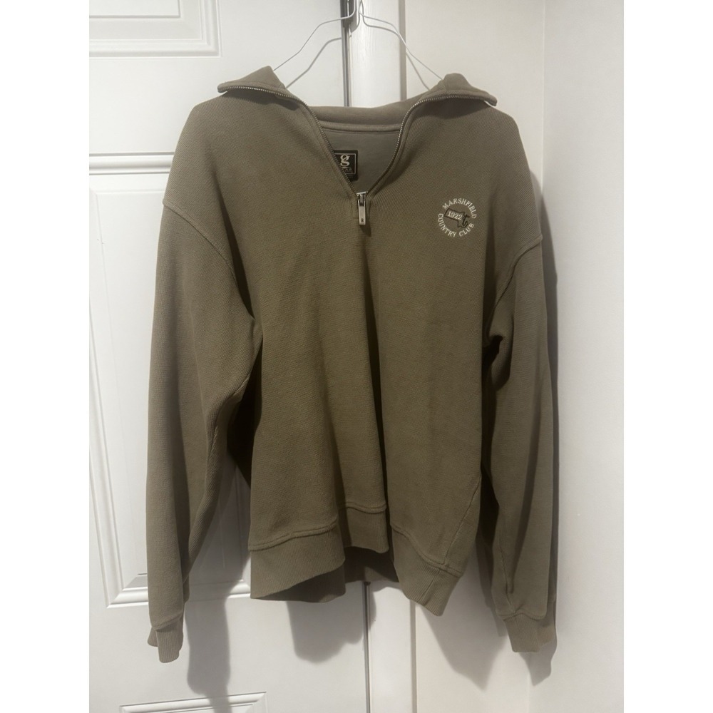 Vintage Gear For Sports Marshfield Country Club MA Green Zip Up Sweatshirt M